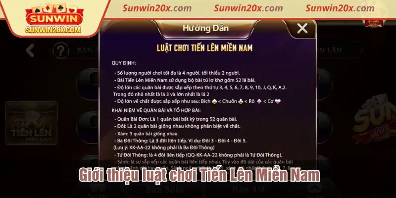 Giới thiệu luật chơi Tiến Lên Miền Nam