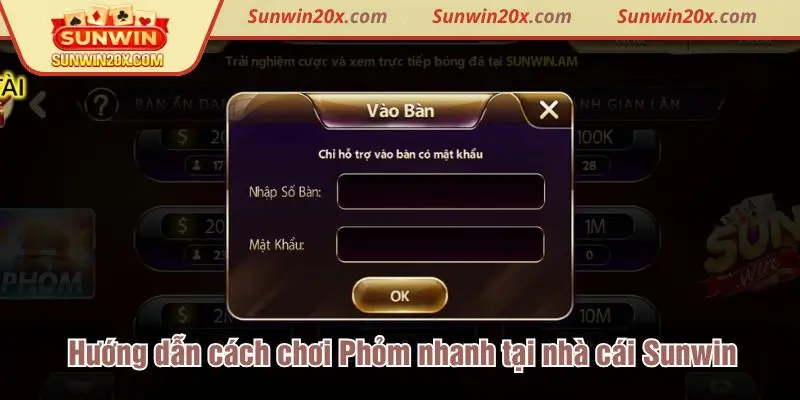 Hướng dẫn cách chơi Phỏm nhanh tại Sunwin