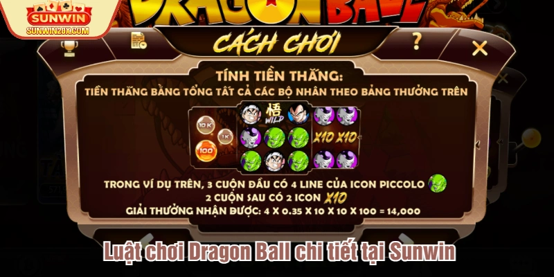 Luật chơi Dragon Ball chi tiết tại Sunwin