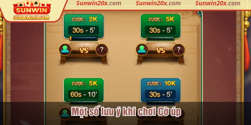 Một số lưu ý khi chơi cờ úp