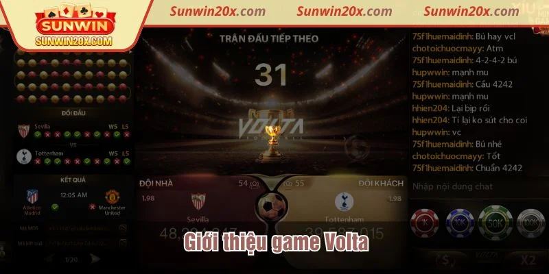 Volta thuộc sảnh Livestream của Sunwin